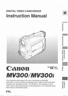 Canon MV 300 i manual. Camera Instructions.